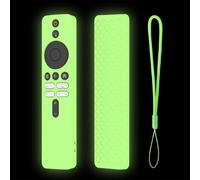 Soft Silicone Case for Xiaomi Mi TV Box S 2nd Gen Shockproof Protective cover for Mi TV Stick Remote Control Protector Shell Replacement (Luminous Green)