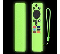 Soft Silicone Case Housing for XIAOMI XMRM-N5 Remotes NonSlip Texture Shell Protective Covers with Anti-Lost Lanyard, Dust Proof Soft Protective Sleeve for TV Remote, Glow-in-the-Dark Green