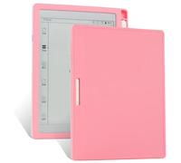 Soft Silicone Cover Compatible with Boox Note Air 4C 10.3'' Case eBook Slim Shockproof Protective Back Shell with Pen Slot(Pink)