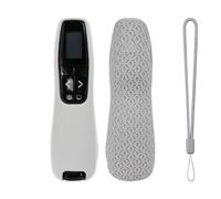 Soft Silicone Cover Protective Case for Logitech Wireless Presenter R800,Silicone Remote Controller Cases with Lanyard (white)