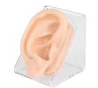 Soft Silicone Ear Model, Fake Ear Display Sample Simulation Ear Acupuncture Practice Model for Hospital Display, Piercing and Acupuncture Study Practice