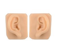 Soft Silicone Ear Model for Acupuncture Practice and Jewelry Piercing - Realistic Display Mannequin (1 Pair)