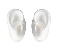 Soft Silicone Ear Model - Imitation Real for Body Jewelry Simulation Display Props Earrings Practice Piercing Tools(White)