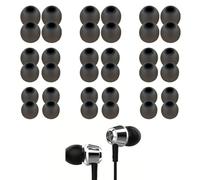 Soft Silicone Earbud Tips,9 Pairs Replacement Earbuds for in-Ear Headphones,Grey Earbud Noise Isolation Cover,3 Different Size (S/M/L,Compatible With Inner Hole from 4.5mm - 6mm Earphones)