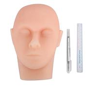 Soft silicone facial model head mold for skin suture surgery training practice accessory with realistic texture and durable design for medical students and professionals.