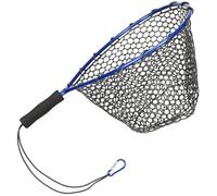 Soft Silicone Fish Net Aluminium Alloy Pole Fishing Tools Small Mesh Foldable Landing Net Pole Casting Trap Fishing Net