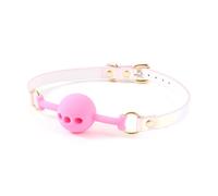 Soft Silicone Gag Pink Ball Sex Toys Open Mouth Gag BDSM Bondage Mouth Ball Woman Couples Adult Sex Games Erotic Accessories 18+ Pink One Size