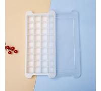 Soft Silicone Ice For cube Tray with Leak Proof PP Lid, 24 or 36 Ice Compartments, Flexible Bottom for Simple Ice Removal, Designed to Prevent Spills and Mixed Flavors (White 36 Cubes)
