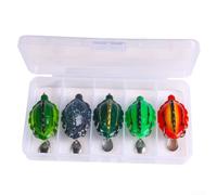 Soft Silicone Lure 5.5cm Realistic Turtle Bait for Freshwater - Multi-Color for Blackfish Trout Crappie Outdoor Fishing Tackle 13.4g(5-color Boxed)