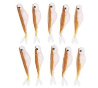 Soft Silicone Lure Bait 2Set Portable Artificial Simulation Double Color Fishing Bait for Outdoor Fishing Enthusiasts 12cm 4.7in 10pcs (10#)