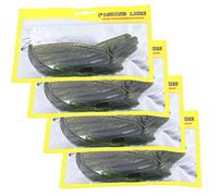 Soft Silicone Lure Bait Earthworm Shape Fishing Bait Simulation Lifelike Bright Colors Lightweight Portable Essential Equipment for Outdoor Fishing Lovers 4 Sets 40pcs (2#)