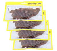 Soft Silicone Lure Bait Earthworm Shape Fishing Bait Simulation Lifelike Bright Colors Lightweight Portable Essential Equipment for Outdoor Fishing Lovers 4 Sets 40pcs (1#)