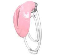 Soft Silicone Male Chastity Cage Ergonomic Chastity Device with 3 Sizes Durable Base Rings Comfortable Breathable BDSM Bondage Restraint Toy Discreet Adult Lock for Couples Pink