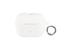 Soft Silicone Protective Case For Sennheiser ACCENTUM Clip Earphone Scratch-resistant Shock-absorbing Anti-Drop Damage-proof Full Protection Cover Sleeve Accessories (White)