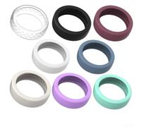 Soft Silicone Protector for Oura Ring 5 Multi-Color(8pc 1 M 10-13)
