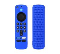 Soft Silicone Remote Cover Housing for Fire TV Stick 4K (2nd Gen) 2024 Shockproof Protective Case Sleeve Non-Slip Anti-Drop Texture Shell with Lanyard (Blue)