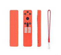 Soft Silicone Remote Protector for Xiaomi E85540039A40 TV Remote, Glow in the Dark Anti-Drop Sleeve, Hollow Design Cover(Red)