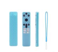 Soft Silicone Remote Protector for Xiaomi E85540039A40 TV Remote, Glow in the Dark Anti-Drop Sleeve, Hollow Design Cover(Glow Blue)