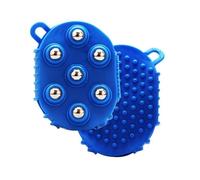 Soft Silicone Rotating Massage Brush, Lymphatic Drainage Gloves & 360° Metal Roller Set for Body Care, Neck/Back/Leg Relief