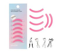 Soft Silicone Rubber Eyelash Curler Refills Compatible with Shiseido, Tweezerman, Revlon, Shu Uemura, Surratt, e.l.f Eyelash Curler for Travel Portable Carry,Comestic Accessory,6PCS,Pink