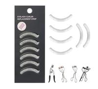 Soft Silicone Rubber Eyelash Curler Refills Compatible with Shiseido, Tweezerman, Revlon,Shu Uemura,Surratt,e.l.f Eyelash Curler for Travel Portable Carry,6PCS,Transparent