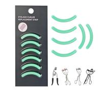 Soft Silicone Rubber Eyelash Curler Refills Compatible with Shiseido, Tweezerman, Revlon, Shu Uemura, Surratt, e.l.f Eyelash Curler for Travel Portable Carry,Comestic Accessory,6PCS,Green