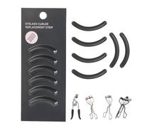 Soft Silicone Rubber Eyelash Curler Refills Compatible with Shiseido, Tweezerman, Revlon, Shu Uemura, Surratt, e.l.f Eyelash Curler for Travel Portable Carry,Cosmetic Accessory,6PCS (Black)