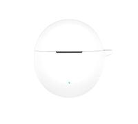 Soft Silicone Shock-Absorbing Headphone Earphone Cover Accessories with Keychain Case for Oppo Enco Air5s-White