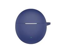 Soft Silicone Shock-Absorbing Headphone Earphone Cover Accessories with Keychain Case for Oppo Enco Air5s-Blue