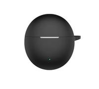 Soft Silicone Shock-Absorbing Headphone Earphone Cover Accessories with Keychain Case for Oppo Enco Air5s-Black