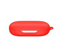 Soft Silicone Skin Case for Anker Soundcore AeroFit Pro, Shock-Absorbing Case Cover Accessories with Keychain for Men Women for Anker Soundcore AeroFit Pro-Red