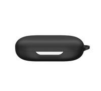 Soft Silicone Skin Case for Anker Soundcore AeroFit Pro, Shock-Absorbing Case Cover Accessories with Keychain for Men Women for Anker Soundcore AeroFit Pro-Black