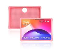 Soft Silicone Stand Case Compatible with TCL TAB A1 Plus 9445X 12.2'' 2026 Tablet, Shockproof Protective Cover with Pencil Holder for Kids(Pink)