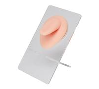 Soft Silicone Tongue Model Professional 3D Simulated Tongue Model with Stand for Piercing Practice (Light Skin)