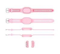 Soft Silicone Wristbands for Xiaomi Tag Finders Accessories Adjustable Sport Wrist Strap Shockproof Waterproof Breathable (Pink)