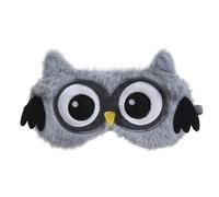 Soft Silk Owl Toy Eye Mask Sleeping Mask Plush Eye Shade Cover 3D Cartoon Eyeshade Relax Sleep Mask(Gray)