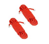 Soft Silk Rope, 2-Pack Skin Friendly Twisted Trim Rope Nylon Twisted Cord, Braided Twisted Silk Ropes for Decorative Twisted Satin Shiny Cord Rope (Red, 10m/32.8ft)