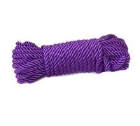 Soft Silk Rope Solid Braided Twisted Ropes,10m Durable and Strong All Purpose Twine Cord Rope String Thread Cord (Purple)
