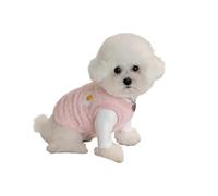 Soft, Skin-Friendly, Comfortable and Warm Cute Vest, Suitable for Small Puppies and Kittens Such as Teddy, Bichon, and Pomeranian (Pink,XX-Large)