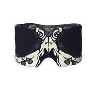 Soft Skull Yoga and Flower Print Eyes Cover with Adjustable Strap for Sleeper Night Sleeping Work Nap and Yoga