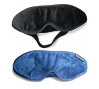 Soft Sleep Mask, Zero Eye Pressure Full Light Blocking Eye Mask, 2 Packs | Zero Eye & Temple Pressure, Custom Adjustable Fit, Anti-Slip Stable Design, 100% Full Blackout & Light Sensitive Sleepers