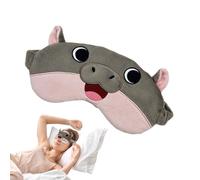 Soft sleeping mask - Eyes Band with cute hippo inspired style, covered with velvety material for visual protection | Comfortable solution with delicate adhesion for