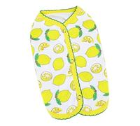 Soft Sleeveless Dog Apparel, Pet Clothes, Strawberry and Lemon Pattern Dog Clothes, Comfortable Pet Shirts with Snap Back, Fashionable Daily Wear for Outdoor and Indoor Use