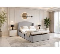 SOFT SNOOZE BEDS Chester Wings Electric Adjustable Mobility Bed with Mattress in Silver | Size: Single SOFT SNOOZE BEDS Silver Single