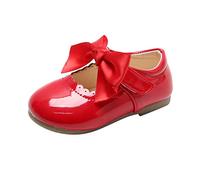 Soft Sole Leather Baby Shoes Infant Walking Shoes Soft Sole Prewalker Princess Wedding Dress Shoes First Walkers Red