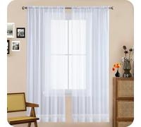 Soft Solid Color Voile Curtain Panel 120x190 cm Insulating Blackout Curtain for Weddings & Restaurants Magnetic Elegant Home Decor