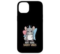 Soft Soul Sassy Vibes Cute Chinchilla Lover Case for iPhone 14 Plus