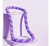 Soft Spring Exercise Ring, Weighted Full-Padded Fitness Circle for Waist Toning, Foldable Abdominal Workout Equipment for Women with Color Options(Purple)