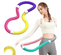 Soft Spring Fitness Hoop, Weighted Hoop for Adults,Waist-Friendly Design Portable Slim Exercise Equipment, Burn Fat in Few Minutes a Day,Exercise Fitness Hoops for Home and Travel (1.6kg)