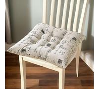 Soft Square Chair Cushions 50x50 cm for Kitchen Dining & Patio - Weather-Resistant Polyester with Ties Set of 1 Ideal for Home Garden and Outdoor Seating